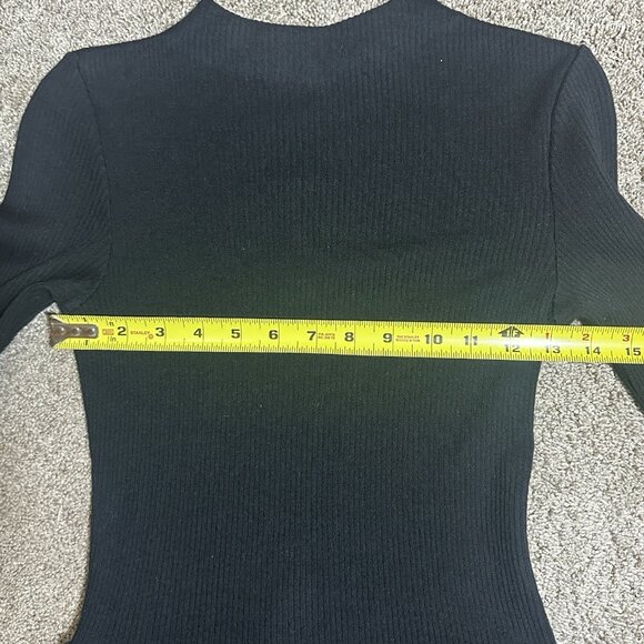 Theory Dress Women’s Size 0 Black Ribbed Wool Blend Mini Dress - Picture 8 of 11